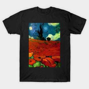 POPPY FIELD VAN GOGH STYLE T-Shirt